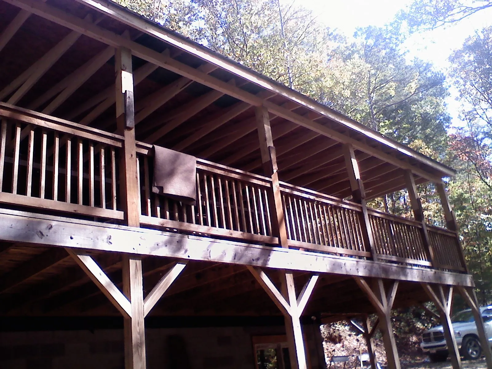 Timber framing under a new elevated porch and deck — Roof Leak Repair in Highland Falls by Roofing Brothers